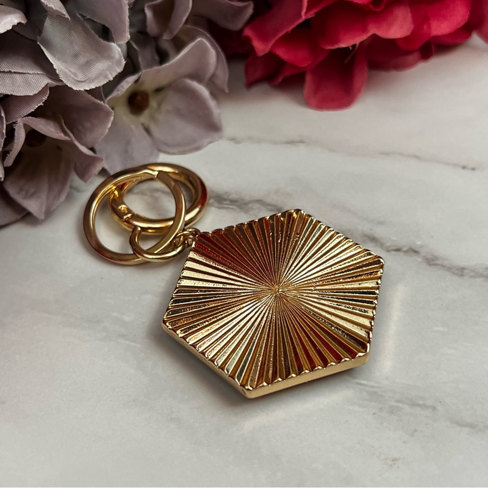 Gorgeous Golden Bumblebee and Leopard Hexagon Keychain Charm - Picture 10 of 16
